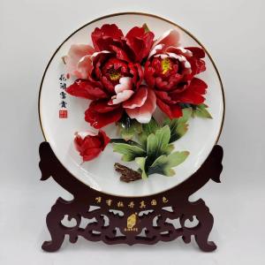 11寸精品二朵三朵(骨瓷金邊風(fēng)動(dòng)釉下彩)